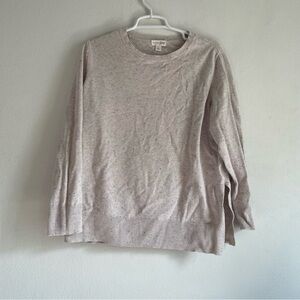 Maison Jules cream colored 100% cotton crew neck sweater